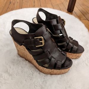 Coach cork heeled wedges size 6.5